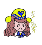 enjoy hat girl（個別スタンプ：21）