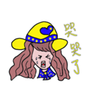 enjoy hat girl（個別スタンプ：24）