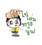 Mr. Kanaka and pig..^^（個別スタンプ：10）