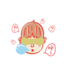 The playful boy whose hair in red（個別スタンプ：15）