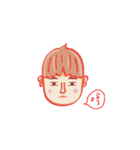 The playful boy whose hair in red（個別スタンプ：16）