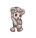 レトロなかわいいクマのキャラクター（個別スタンプ：2）