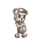 レトロなかわいいクマのキャラクター（個別スタンプ：5）