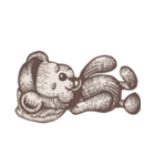 レトロなかわいいクマのキャラクター（個別スタンプ：6）