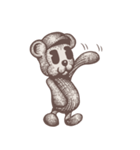 レトロなかわいいクマのキャラクター（個別スタンプ：8）