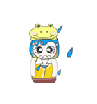 >>Mr. Kuririn and frog..<<（個別スタンプ：12）