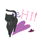 黒猫のサラ（個別スタンプ：1）