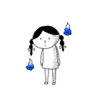 Little girl Anna with pigtails（個別スタンプ：10）