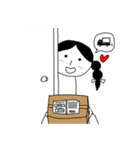 Little girl Anna with pigtails（個別スタンプ：11）