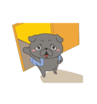 Black Pug Animated（個別スタンプ：3）