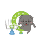 Black Pug Animated（個別スタンプ：4）