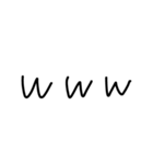 普段使ってる言葉を文字にしました（個別スタンプ：1）