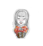 Huali Girl -Naima ＆ Little boy Yoyo（個別スタンプ：12）