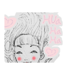 Huali Girl -Naima ＆ Little boy Yoyo（個別スタンプ：26）