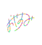 カラフル文字。（個別スタンプ：4）