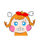 Freckles cute girl -Angel girl（個別スタンプ：4）