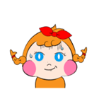 Freckles cute girl -Angel girl（個別スタンプ：7）