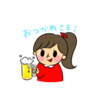 可愛い女の子 毎日使えるスタンプ（個別スタンプ：16）