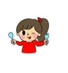 可愛い女の子 毎日使えるスタンプ（個別スタンプ：21）