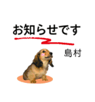 島村さん用の名前スタンプ・子犬イラスト（個別スタンプ：24）