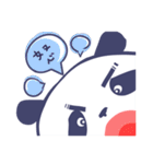 Happy Blue Panda (Chinese version)（個別スタンプ：4）