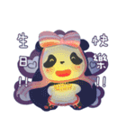Happy Blue Panda (Chinese version)（個別スタンプ：14）