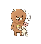 Popo Bear ＆ Mei Bunny(daily expressions)（個別スタンプ：21）