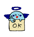 Cute blue Anglov（個別スタンプ：13）