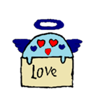 Cute blue Anglov（個別スタンプ：15）