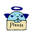 Cute blue Anglov（個別スタンプ：16）