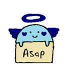 Cute blue Anglov（個別スタンプ：30）