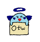 Cute blue Anglov（個別スタンプ：32）