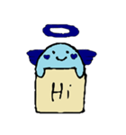 Cute blue Anglov（個別スタンプ：36）