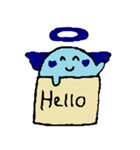 Cute blue Anglov（個別スタンプ：37）