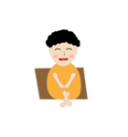 a curly-haired boy（個別スタンプ：1）