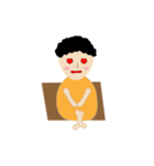 a curly-haired boy（個別スタンプ：2）