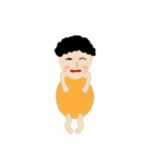 a curly-haired boy（個別スタンプ：4）