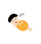 a curly-haired boy（個別スタンプ：12）