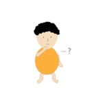 a curly-haired boy（個別スタンプ：13）
