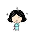 Tete : Big head girl（個別スタンプ：1）