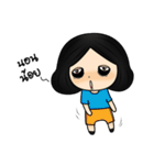 Tete : Big head girl（個別スタンプ：14）