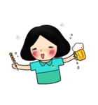Tete : Big head girl（個別スタンプ：32）