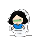 Tete : Big head girl（個別スタンプ：34）