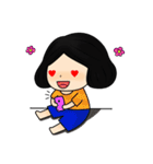 Tete : Big head girl（個別スタンプ：37）