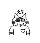 Glasses with Cat（個別スタンプ：9）