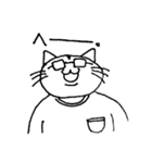 Glasses with Cat（個別スタンプ：19）