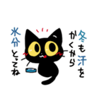 黒猫クロくん。秋冬！（個別スタンプ：37）