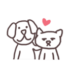 Dog and cat (Minimal Style)（個別スタンプ：11）