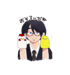 にわとりの師匠と僕（個別スタンプ：37）