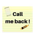 Note Pad Sticker (Eng.)（個別スタンプ：6）